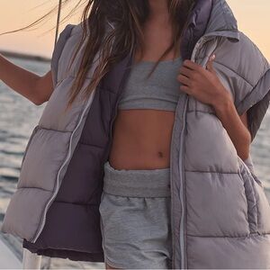 Free People Movement In a Bubble Vest (Lavendar Ash)